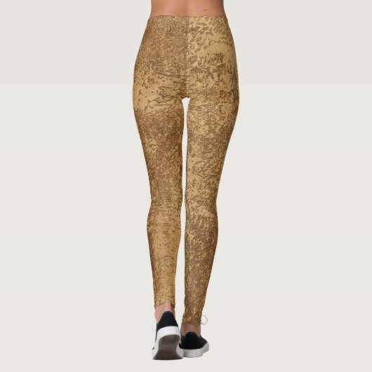 Abstraktes Goldpapier Leggings (Rückseite)