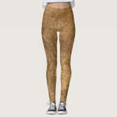 Abstraktes Goldpapier Leggings (Vorderseite)