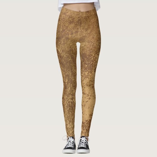 Abstraktes Goldpapier Leggings (Vorderseite)