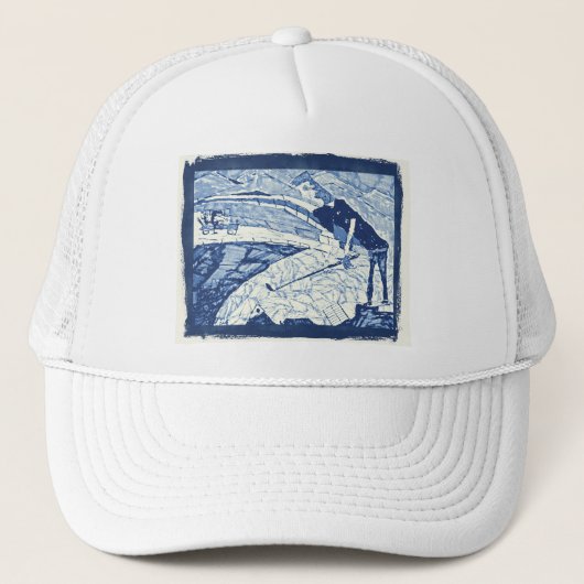 abstraktes Golf Truckerkappe (Vorderseite)