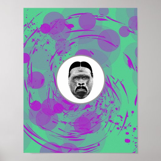 Abstraktes Gorilla-Plakat Poster (Vorne)