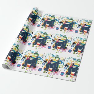 Abstraktes Gorilla-Verpackungs-Papier Geschenkpapier