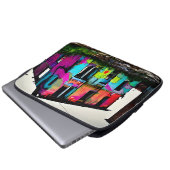 Abstraktes Graffiti Abandoned Urban Gebäude Laptopschutzhülle (Vorne Knopf)