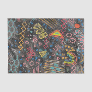 Abstraktes Graffiti Art Rainbow-Chalkboard-Dekoupa Seidenpapier