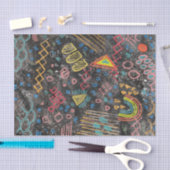 Abstraktes Graffiti Art Rainbow-Chalkboard-Dekoupa Seidenpapier (Handwerk)