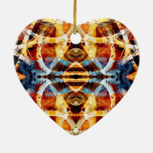 Abstraktes Graffiti-Muster Keramikornament (Hinten)