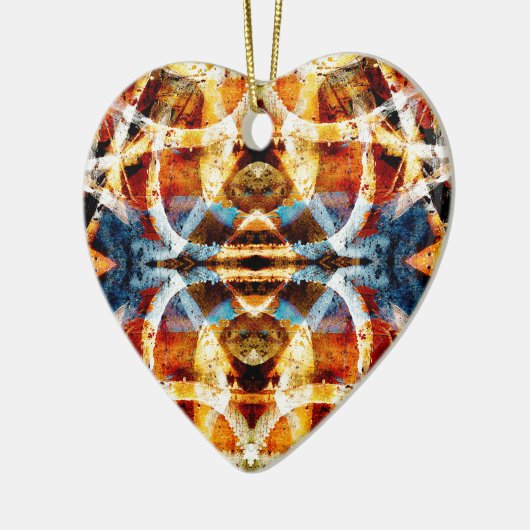 Abstraktes Graffiti-Muster Keramikornament (Links)