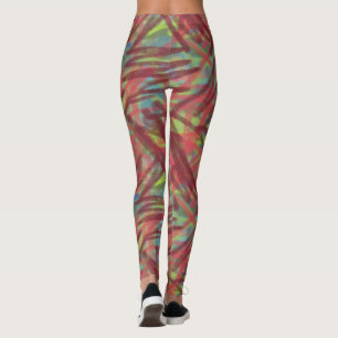 Abstraktes Graffiti-Muster Pinselstriche Leggings