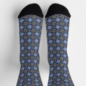 Abstraktes Graffiti-Muster Socken (Oben)