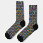 Abstraktes Graffiti-Muster Socken (Linkes Detail)
