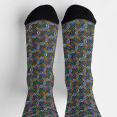 Abstraktes Graffiti-Muster Socken (Oben)