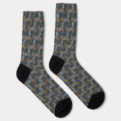 Abstraktes Graffiti-Muster Socken (Rechts)