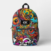 Abstraktes Graffiti-Muster Splash Art Personalisie Bedruckter Rucksack (Vorderseite)