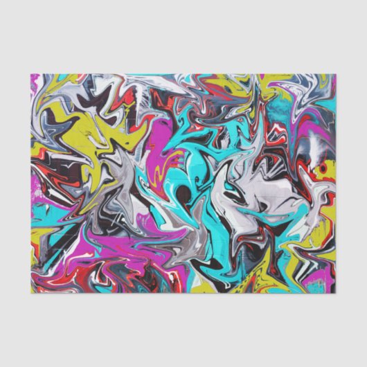 Abstraktes Graffiti Seidenpapier (Vorderseite)