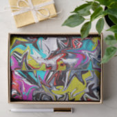 Abstraktes Graffiti Seidenpapier (Geschenk)
