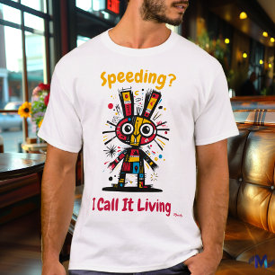 Abstraktes Grafik-T-Shirt mit lebendigem Hasen T-Shirt