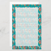 Abstraktes grafisches Kaktussucculent-Muster Briefpapier (Vorne/Hinten)