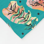 Abstraktes grafisches Kaktussucculent-Muster Fleecedecke (Ecke)