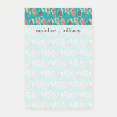 Abstraktes grafisches Kaktussucculent-Muster Post-it Klebezettel (Vorderseite)