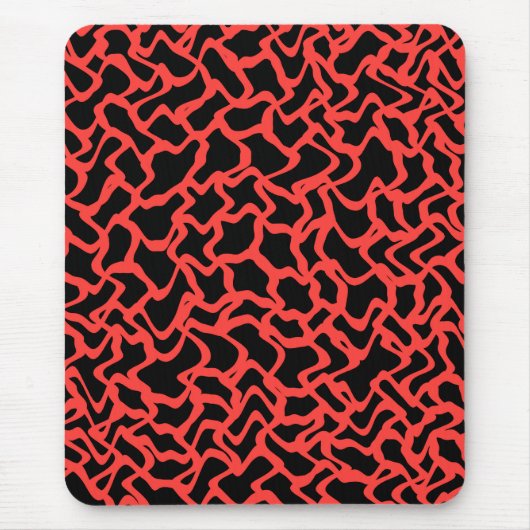 Abstraktes grafisches Muster-helles Rotes und Mousepad (Vorne)