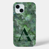 Abstraktes Granit-Monogramm Case-Mate iPhone Hülle (Rückseite)