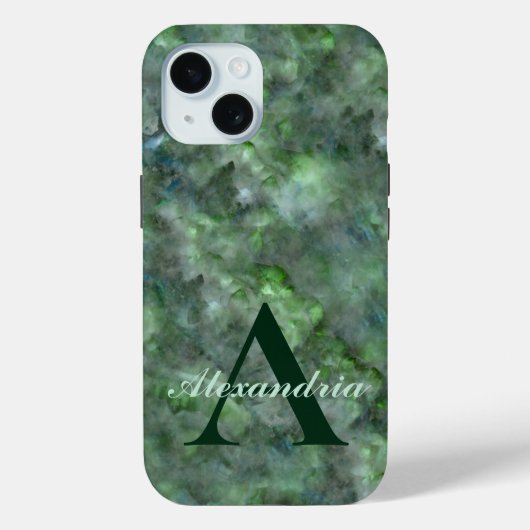 Abstraktes Granit-Monogramm Case-Mate iPhone Hülle (Rückseite)
