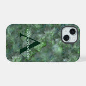 Abstraktes Granit-Monogramm iPhone 15 Hülle (Rückseite (Horizontal))