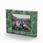 Abstraktes Granitmuster aus grünem Quarz Fotoblock (Rechts)