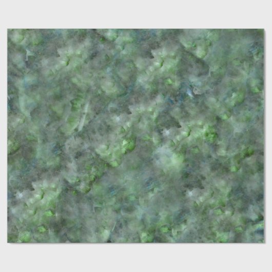 Abstraktes Granitmuster aus grünem Quarz - Geschenkpapier (Flach)