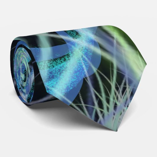 Abstraktes Gras über dunklem Wasser Krawatte (Gerollt)