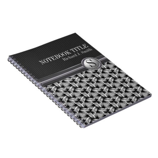 Abstraktes, grau-schwebendes Modell für benutzerde Notizblock (Rechte Seite)