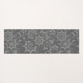 Abstraktes graues florales Star-Muster Yogamatte (Rückseite (Horizontal))