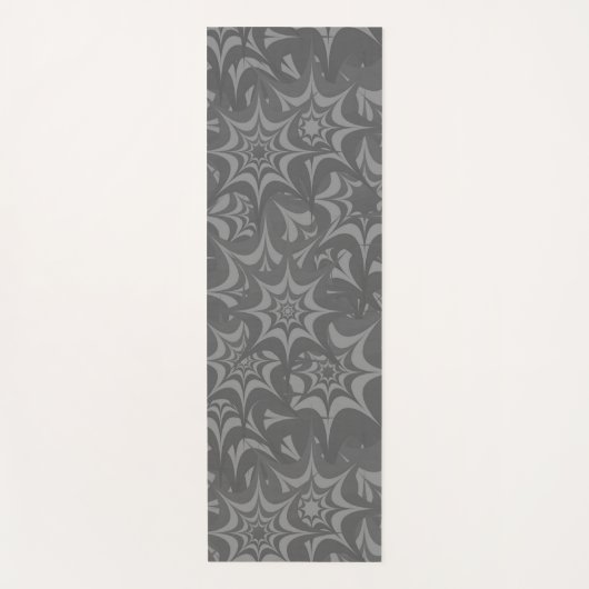 Abstraktes graues florales Star-Muster Yogamatte (Vorderseite)