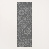 Abstraktes graues florales Star-Muster Yogamatte (Rückseite)