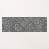 Abstraktes graues florales Star-Muster Yogamatte (Vorderseite (Horizontal))