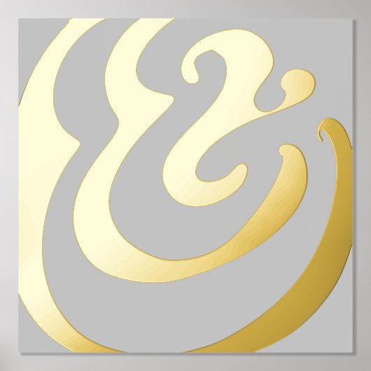 Abstraktes Graues Gold Foliendrucke (Vorderseite)