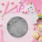 Abstraktes graues Graphit Silver Marble Party Vip Pappteller (Party)