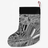 Abstraktes graues Kristallmuster Kleiner Weihnachtsstrumpf (Rückseite)