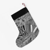 Abstraktes graues Kristallmuster Kleiner Weihnachtsstrumpf (Rückseite (Hängend))