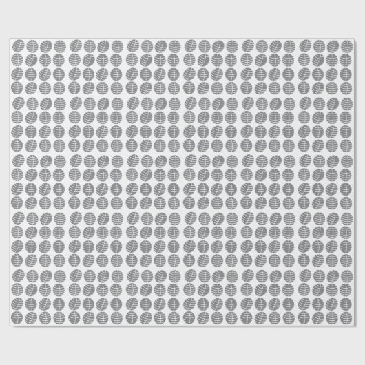 Abstraktes Graues Leaf-Muster Geschenkpapier (Flach)