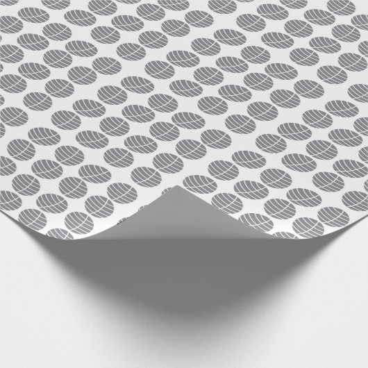 Abstraktes Graues Leaf-Muster Geschenkpapier (Ecke)