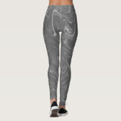 Abstraktes graues Marmormuster Leggings (Rückseite)