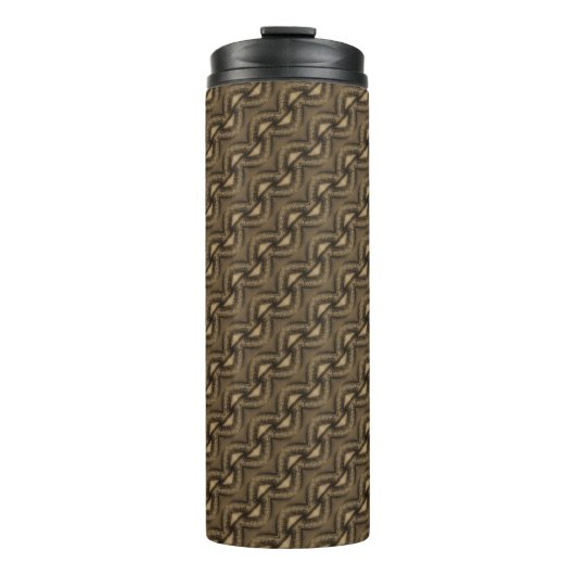 Abstraktes graues Muster Thermosbecher (Vorderseite)