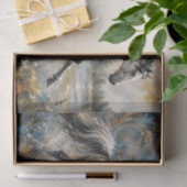 Abstraktes Graues Pferd Gemälde Seidenpapier (Geschenk)