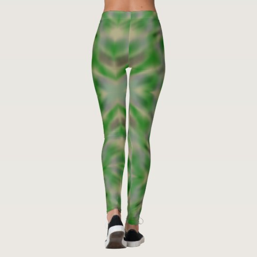 Abstraktes graues Tarnmuster Leggings (Rückseite)