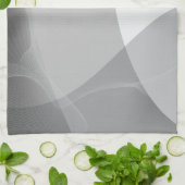 Abstraktes graues und weißes Muster Handtuch (Gefaltet)