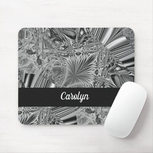 Abstraktes Graukristall Mousepad (Mit Mouse)