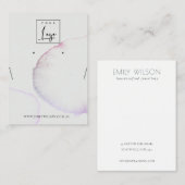 Abstraktes Graurosa Lila Ohrring-Netzklace-Display Visitenkarte (Vorne/Hinten)