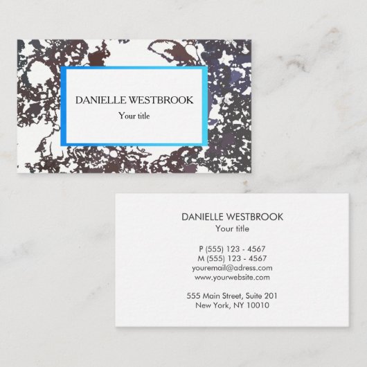 Abstraktes Grauweißmuster Visitenkarte (Vorne/Hinten)