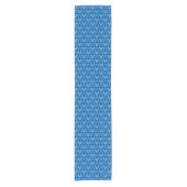 Abstraktes Great Dane Blue Head Pattern Kurzer Tischläufer (Vorderseite)